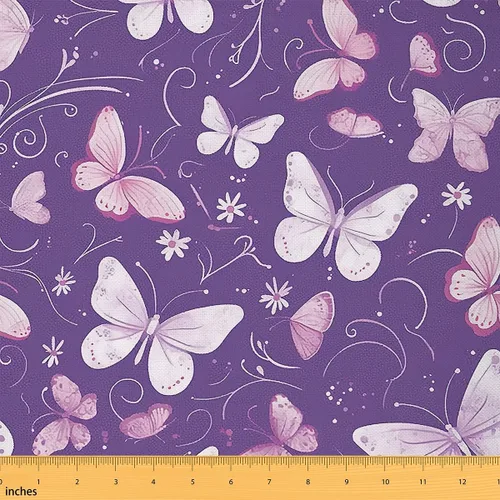 Vista 28 de Feelyou Tela de Flores Groovy por Yarda 1 Yarda Niños Tela de Tapicería Floral Retro para Sillas para Niños Niñas Adolescentes Flores Hippie