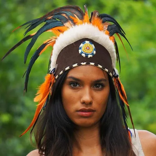 Vista 11 de Novum Crafts Tocado de plumas Inspirado en indios nativos americanos Elige