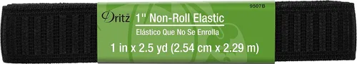 Vista 10 de Dritz 9407B Tejido elástico no enrollable, negro, 1 pulgada por 12 yardas