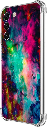 Vista 14 de Funda para Galaxy S23 FE, protección contra caídas de flores de mariposa azul, a prueba de golpes, carcasa protectora de cuerpo completo resistente