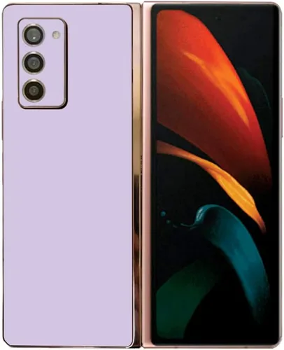 Vista 22 de MightySkins Skin compatible con Samsung Galaxy Z Fold 2, color azul claro, protectora, duradera y única, fácil de aplicar, quitar y cambiar de Azul