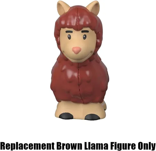 Vista 5 de Pieza de repuesto para el juego Fisher-Price Little People Farm Animal Friends - GFL21 ~ Figura de llama marrón de repuesto