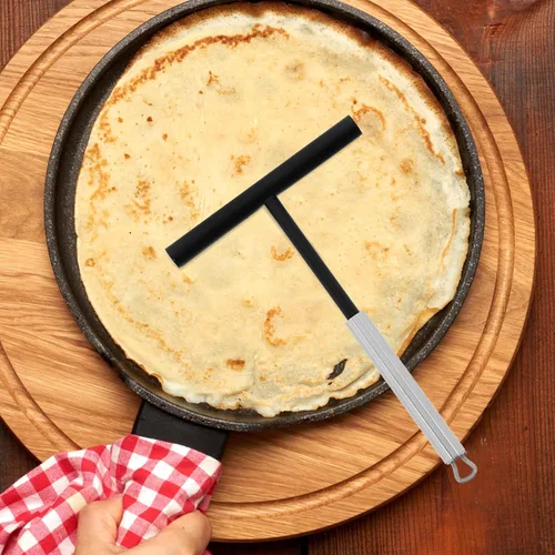 Vista 8 de Hemoton Esparcidor de crepé, esparcidor de masa para panqueques en forma de T, espátula para masa, esparcidor de crepé, herramienta para hacer