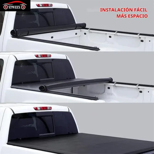 Vista 3 de Cubierta enrollable y suave para caja de camioneta Compatible con Toyota Tundra 2000-2006 Fleetside (No para Stepside) Caja de 6.5 pies