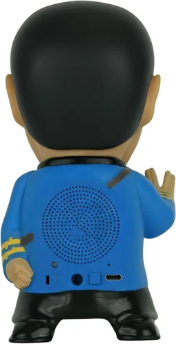 Vista 7 de FAMETEK Star Trek: TOS - Mr. Spock - Altavoz Bluetooth de 6 pulgadas con efectos de sonido, micrófono y citas auténticas de Spock