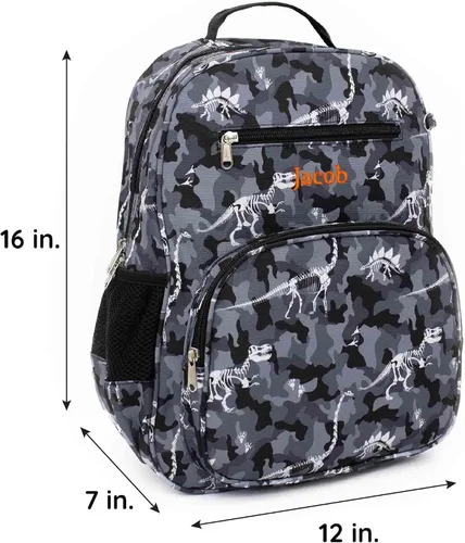 Vista 5 de DIBSIES - Mochila personalizada de la colección Adventure (dinosaurio camuflado)