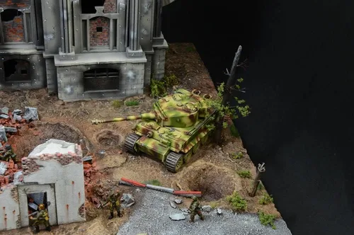 Vista 16 de Italeri 6195S Juego de batalla 1:72 1945 Fall of the Reichs, edificio, fabricación de modelos de soporte, manualidades, pasatiempos, pegado, kit