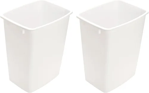 Vista 5 de Cubo de basura de plástico – 35 cuartos (9 galones) – Cubo de basura interior para cocina, hogar, oficina y uso comercial – Cubo grande de Gris