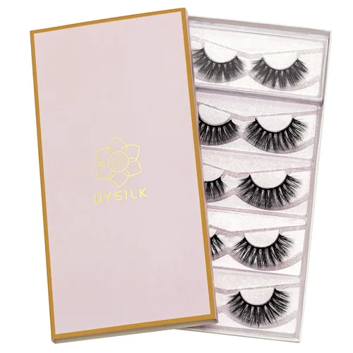Vista 8 de DYSILK Paquete de extensiones de pestañas - Pestañas postizas de visón de aspecto natural