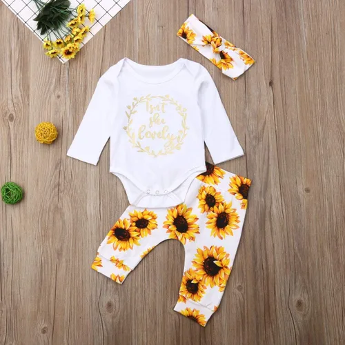 Vista 6 de MSDMSASD Isnt She Lovely - Body de algodón para recién nacido, diseño de girasol