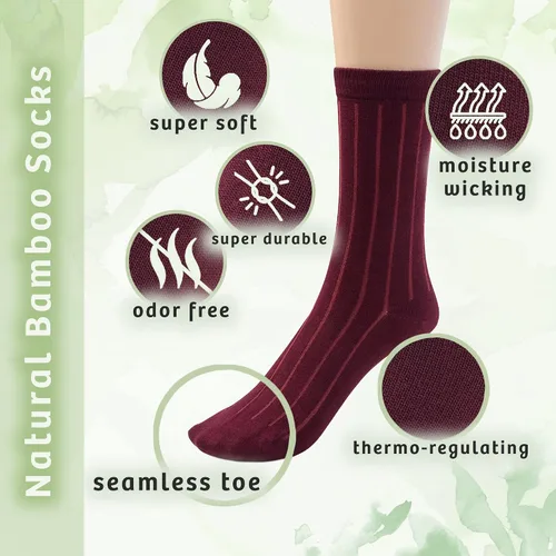 Vista 3 de Silky Toes Calcetines de rayón de bambú para hombre, 3 o 6 pares de calcetines de pantorrilla