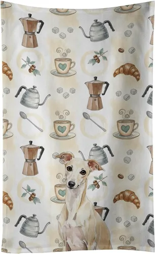 Vista 231 de Caroline's Treasures Afghan Hound - Toalla de cocina para barra de café, terciopelo frontal y lazo de algodón, lavable a máquina Sabueso afgano