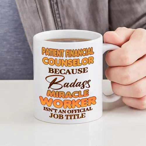 Vista 3 de Taza de Consejero Financiero de Pacientes Regalos a Granel Para Oficina Mujeres Hombres Amigos del Trabajo Compañeros de Trabajo, Taza de Café