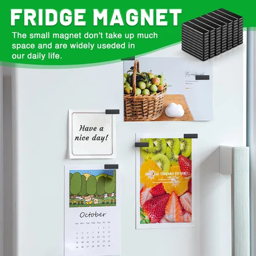 Vista 5 de MIKEDE -Imanes de neodimio y tierras raras pequeños y resistentes con forma de barra rectangular, para refrigerador, pizarra, almacenamiento