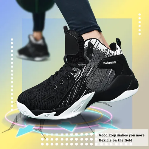Vista 5 de CJSPORX - Tenis de baloncesto para hombre, transpirables, antideslizantes, para correr