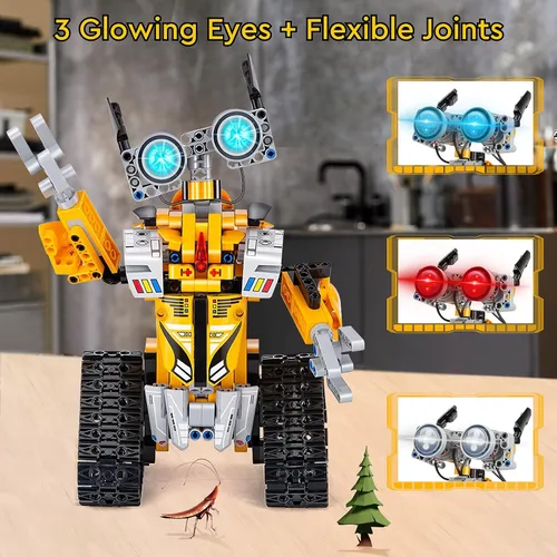 Vista 3 de Sillbird Robot Kit de construcción con control remoto para niños de 8 a 13 años STEM Gifts, Coding Toys, Buildable Robotic set, Engineering