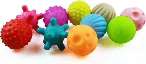 Vista 9 de Pelotas sensoriales para bebés y niños, juguetes Montessori suaves para bebés de 6 a 12 meses, juguetes sensoriales para bebés y niños pequeños
