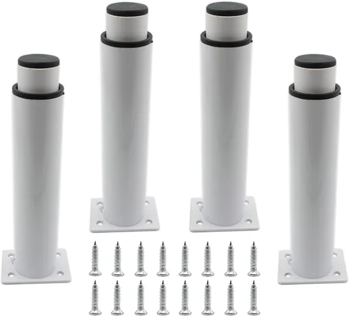 Vista 11 de Paquete de 4 patas ajustables para muebles, patas de soporte de acero inoxidable, patas de repuesto resistentes para sofá, mueble de TV, sofá, mesa