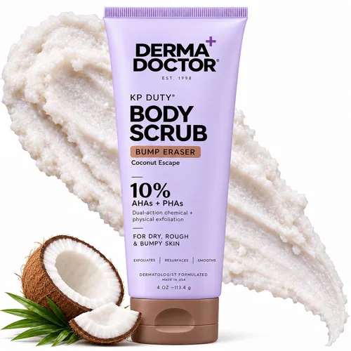Vista 13 de DERMAdoctor KP Bump Eraser Body Scrub, 10% AHAs + PHAs, Rough & Bumpy Skin