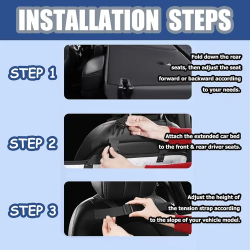 Vista 3 de QISHENG Tabla de extensión de cama de campamento para automóvil, colchón plegable para SUV y extensor de asiento trasero para viajes, alfombrilla