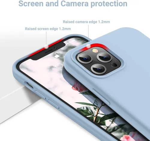 Vista 6 de [Usado] OTOFLY - Funda protectora compatible con iPhone 12 Pro Max de 6.7” (2020), serie Silky and Soft Touch, goma suave de silicona líquida