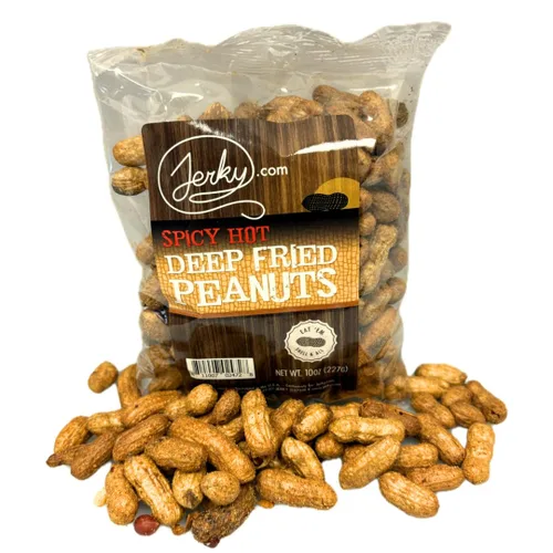 Vista 16 de Jerky.com Paquete de 3 muestras de cacahuetes fritos en cáscara, sabores gourmet que incluyen salado, ajo asado, picante picante, cacahuetes
