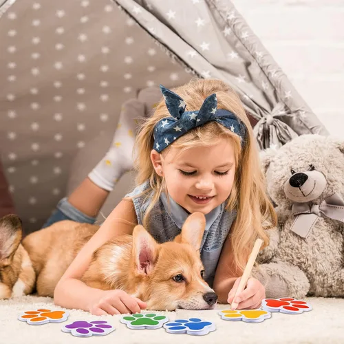 Vista 4 de Chinco 24 Pcs Dog Party Favors Dog Notebook Paw Print Note Puppy Paw Pads Colorful Notepads Gift Filled for Animal Lovers Kids School Classroom