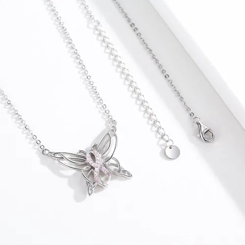 Vista 5 de Freesloth Collares de mariposa para mujer de plata de ley 925 con dije de mariposa, collar de mariposa, regalos para niñas