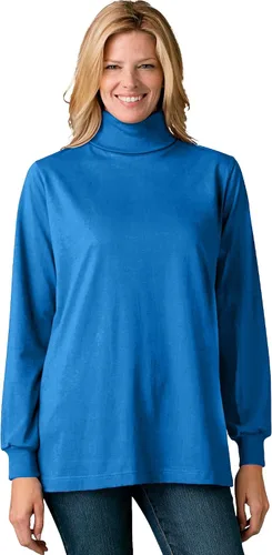 Vista 22 de Camisa algodón, cuello de tortuga, talla grande, Perfecta, para mujer. Banana