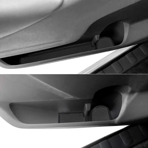 Vista 4 de auovo Alfombrillas antipolvo para Frontier Crew Cab 2005-2020, accesorios Xterra 2005-2015, ajuste personalizado, forros para bolsillo de puerta