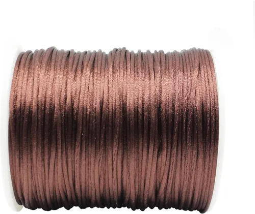 Vista 8 de Cordón de nailon negro de satén de 0.039 in x 109 yardas, cordón de seda satinada para pulseras, collares, fabricación de joyas, nudos chinos