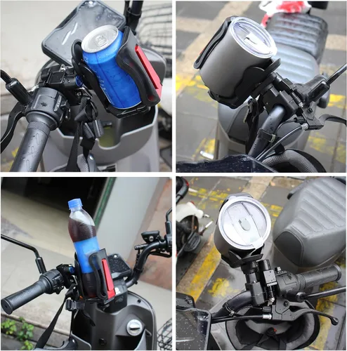 Vista 4 de Soporte universal para botella de agua de motocicleta, tamaño ajustable para botellas de 2.68 a 3.94 pulgadas de diámetro, soporte para tazas
