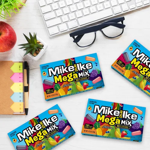 Vista 6 de Mike and Ike Mega Mix, paquete de 2 cajas de dulces de cine de 4.25 onzas cada una, dulces ideales para Mike e Ike para tus películas favoritas