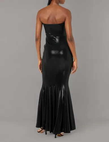 Vista 3 de Norma Kamali Vestido de cola de pez sin tirantes para mujer
