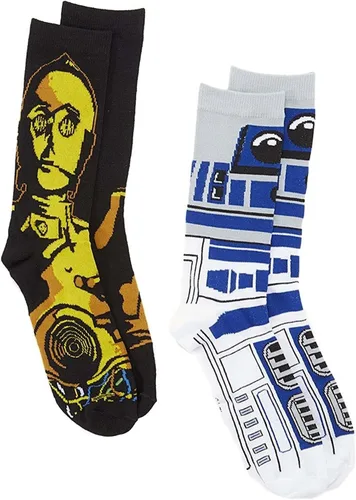 Vista 2 de STAR WARS C-3PO and R2-D2 Men's Crew Socks 2 Pair Pack
