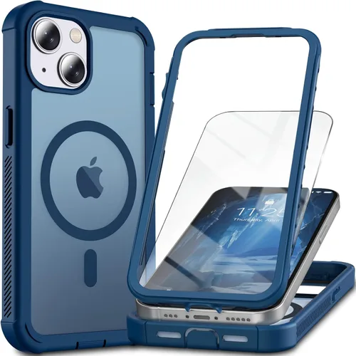Vista 10 de Funda magnética para iPhone SE 3ª y 2ª [protector de pantalla] [compatible con MagSafe] [protección contra caídas de grado militar]