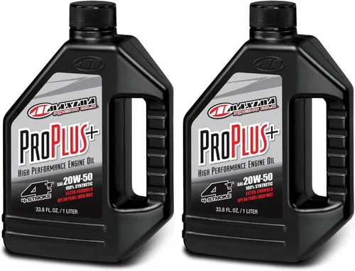 Vista 5 de Maxima Racing Oils 30-02901-2PK Pro Plus+ 10w40 - Aceite sintético para motor de motocicleta, botella de 1 litro, paquete de 2