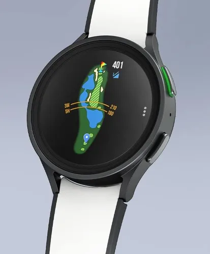 Vista 9 de SAMSUNG Galaxy Watch 5 Pro Golf Edition, reloj inteligente Bluetooth de 1.772in con rastreador de cuerpo, salud, fitness y sueño, batería mejorada