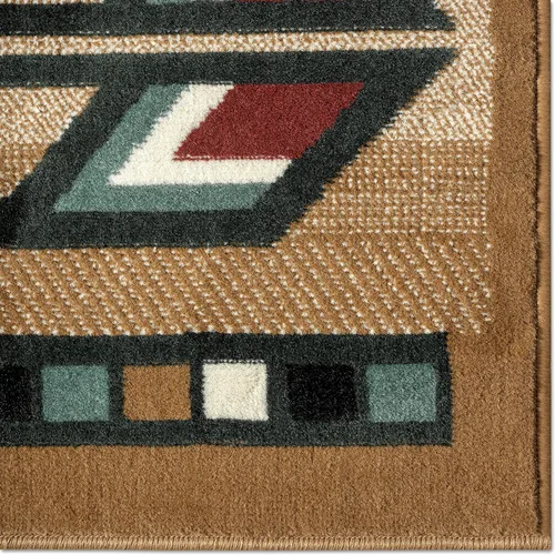 Vista 4 de Home Dynamix Premium Sagrada Southwestern - Alfombra de área geométrica beige/verde, 5'2"x7'4