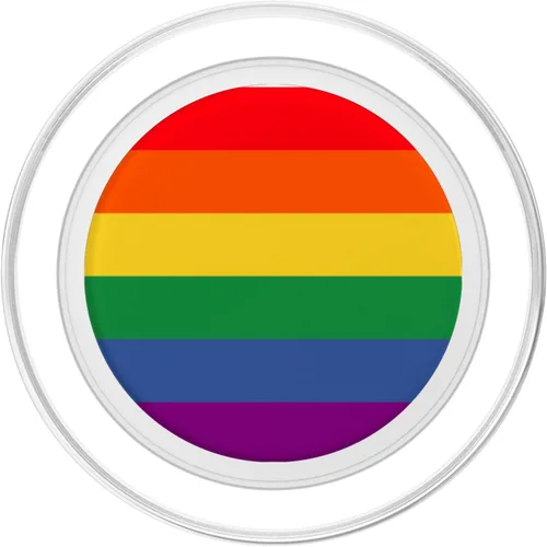 Vista 2 de Bandera del orgullo LGBT de colores arcoíris PopSockets MagSafe PopGrip para iPhone