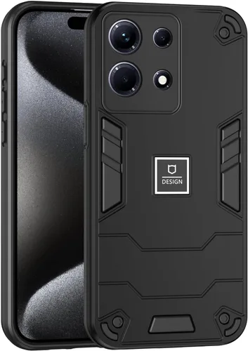 Vista 247 de Funda compatible con Redmi A1, compatible con Redmi A2 2 en 1 [PC dura + TPU], funda de teléfono negra