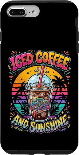 Vista 12 de Iced Coffee Sunshine Palm Trees Retro Summer Drink Case for iPhone 17