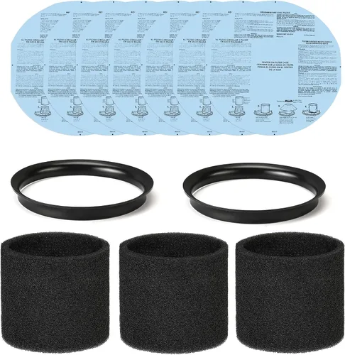 Vista 3 de Shop-Vac Filtro de disco de papel 90107 y filtro de funda de espuma 90585, para la mayoría de aspiradoras Shop-Vac en húmedo/seco de 5 galones