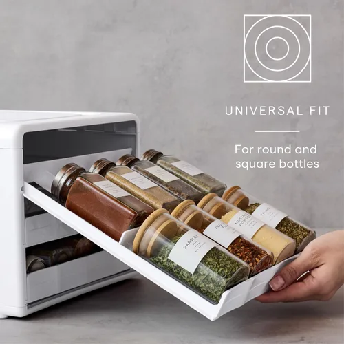 Vista 5 de YouCopia SpiceStack® - Organizador ajustable para especias, 24 botellas de condimentos y especias para armario de cocina y organización de despensa