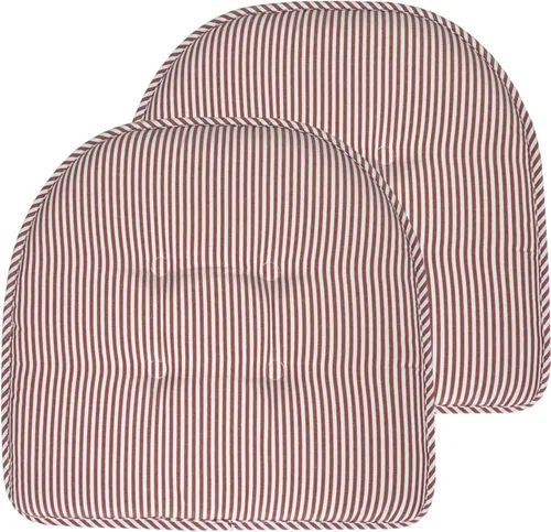 Vista 74 de Sweet Home Collection - Cojín de asiento de espuma viscoelástica y respaldo de caucho antideslizante con capitoné para silla, cojín en U, 17x16 Gris