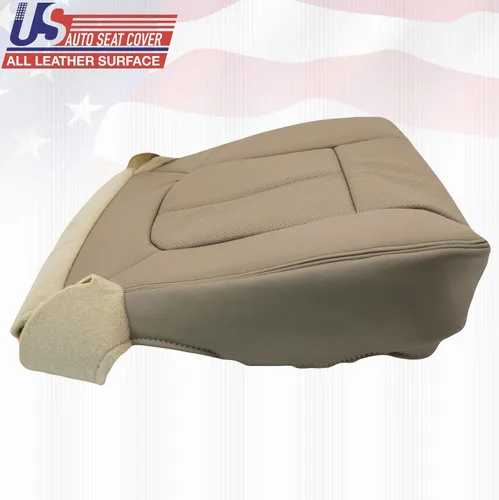 Vista 2 de 2011-2016 para Ford F250 Lariat Driver Bottom Seat Cover Perforated Leather Tan
