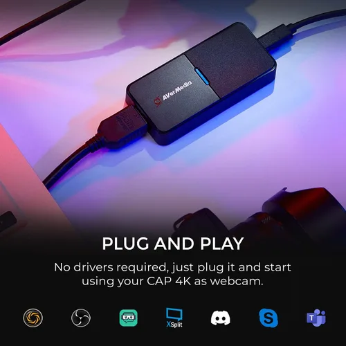 Vista 6 de AVerMedia BU113 Live Streamer Cap 4K HDMI DSLR Tarjeta de captura de video para creación de contenido - Captura y transmisión en 2160p30, grabación