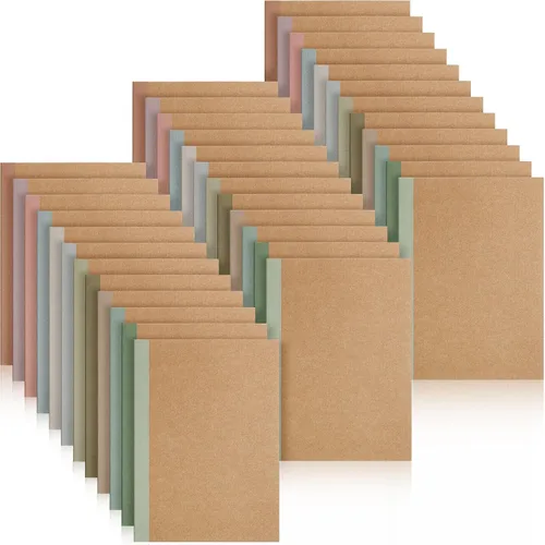 Vista 14 de Harloon A5 Composition Notebook Journals 8 x 5.75 in College Ruled Kraft Notebooks with Rainbow Spines Small Lined Composition Book for Office