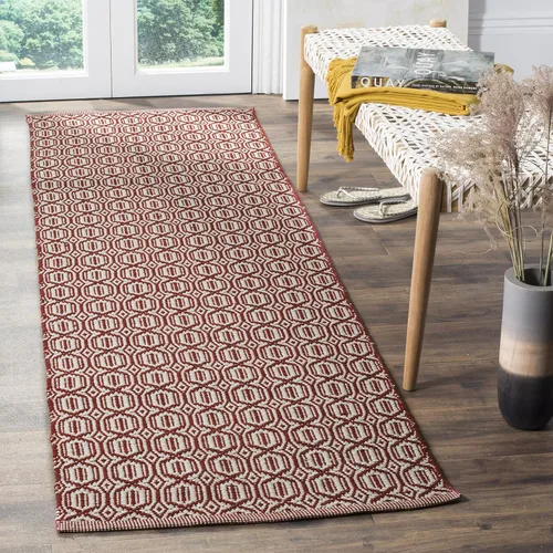 Vista 12 de SAFAVIEH Colección Montauk - Alfombra decorativa de 3 x 5 pies, color marfil y azul marino, tejido plano bohemio hecho a mano, de algodón, ideal