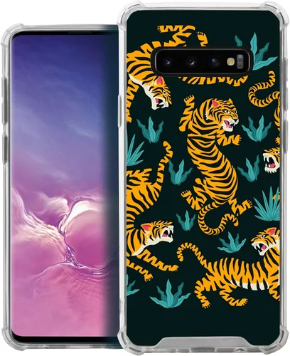 Vista 22 de CasesOnDeck - Funda compatible con Samsung Galaxy S10+ S10 Plus 6.4 pulgadas] S10+ Funda delgada, transparente y flexible de poliuretano